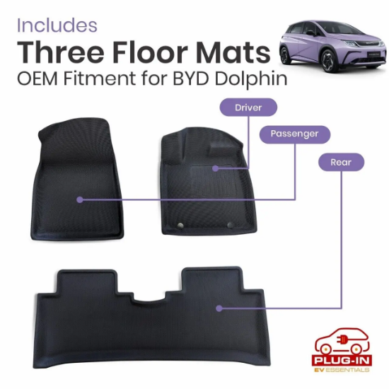 Picture of BYD Dolphin All-Weather XPE Floor Car Cargo Trunk Kick Mats Boot Liner