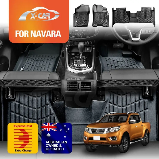 Picture of 3D Car Floor Mats for Nissan Navara NP300 D23 15-24 Heavy Duty All Weather Liner