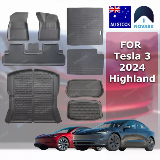 Picture of Tesla Model 3 2024 Highland XPE Floor Mats Boot Liner Frunk Rear Seat Cover
