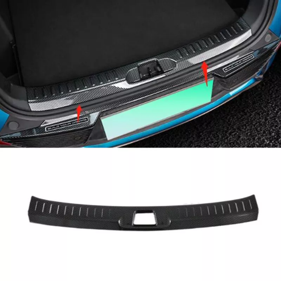 Picture of Carbon Fiber Rear Bumper Guard Trunk Protector Cover For BYD ATTO 3 2022 2023 24