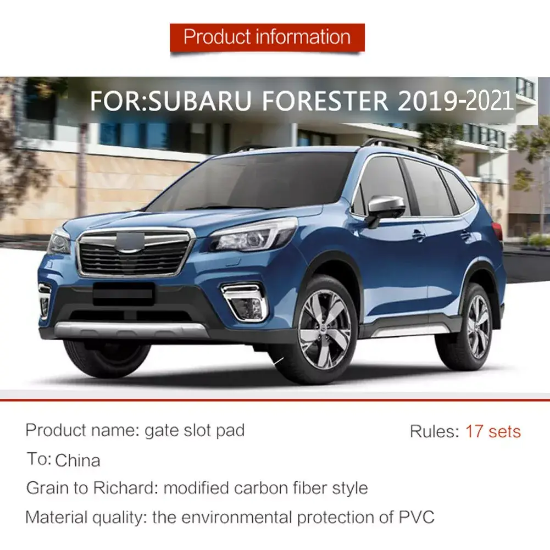 Picture of Gate Slot Mats For Subaru Forester SK 2019-21 Non-Slip Interior Cup Holder Pads