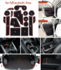 Picture of fits Mitsubishi ASX 2013-18 Rubber Gate Slot Pads Non-slip Cup Holder Mats 15pcs