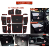 Picture of Gate Slot Mats For Renault Captur 2019-20 Non-Slip Interior Cup Holder Pad 12pcs
