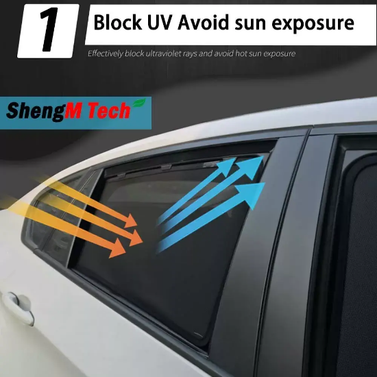 Picture of Magnetic Sun Shades For Mazda CX-5 KF 17+ Front Rear Port Back Windows Sun Blind