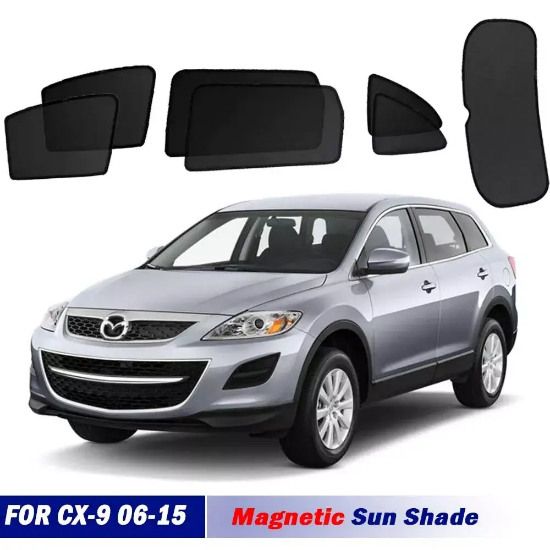 Picture of Magnetic Sun Shades For Mazda CX-9 TB 06-15 Front Rear Port Back Windows Visor