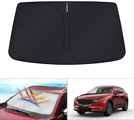 Picture of Windshield Sun Shade for Mazda CX5 CX-5 2017-2025 Foldable Custom Visor Block