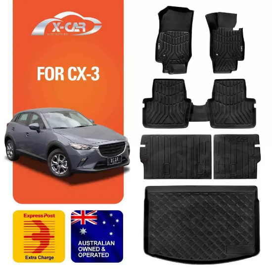 Picture of Floor Mat Boot Liner Carpet for Mazda CX-3 CX3 15-25 Heavy Duty Cargo Trunk Mats